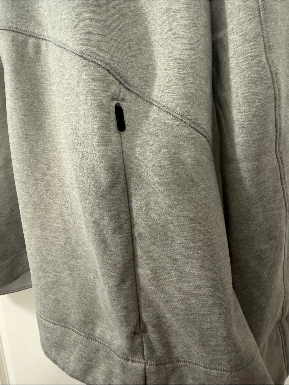 Athleta Light Gray Zip Hoodie with Branded Pull - Picture 4 of 16